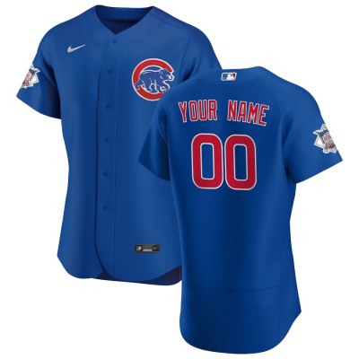 Chicago Cubs Custom Men's Nike Royal Alternate 2020 Authentic Player Jersey